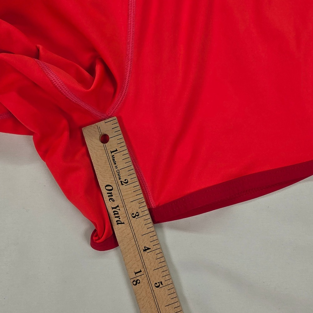 Nike Dri-FIT Womens Running Shorts Red Two Tone Athletic Shorts Size L - Picture 2 of 6